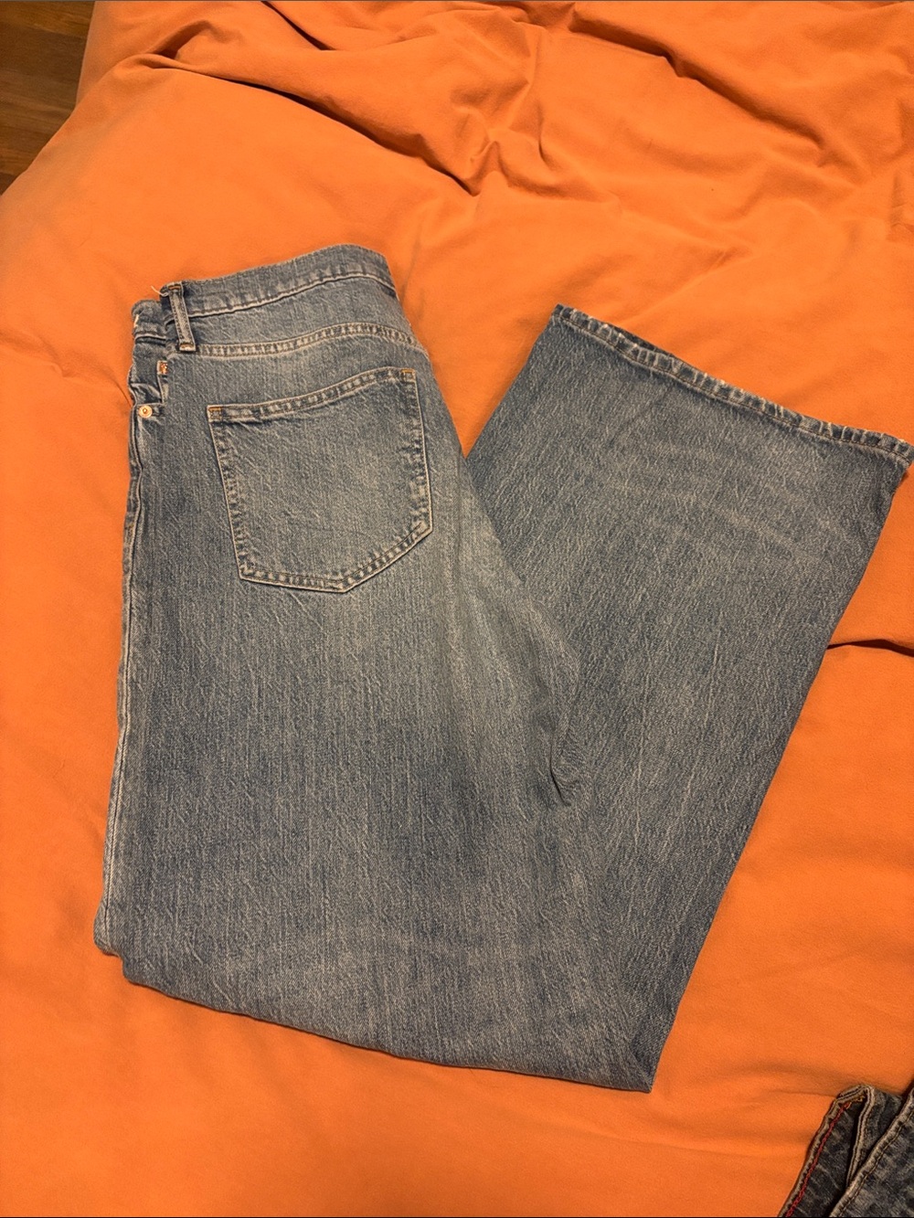 GAP Mid Wash Flare Wide-Leg Jeans